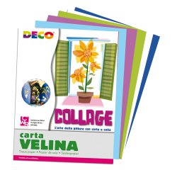 Carta velina - 50 x 76 cm - 20 gr - 5 colori freddi - Deco - busta 25 fogli