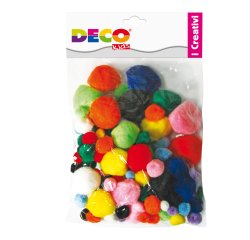 Pompons - colori assortiti - Deco - busta 40 pezzi