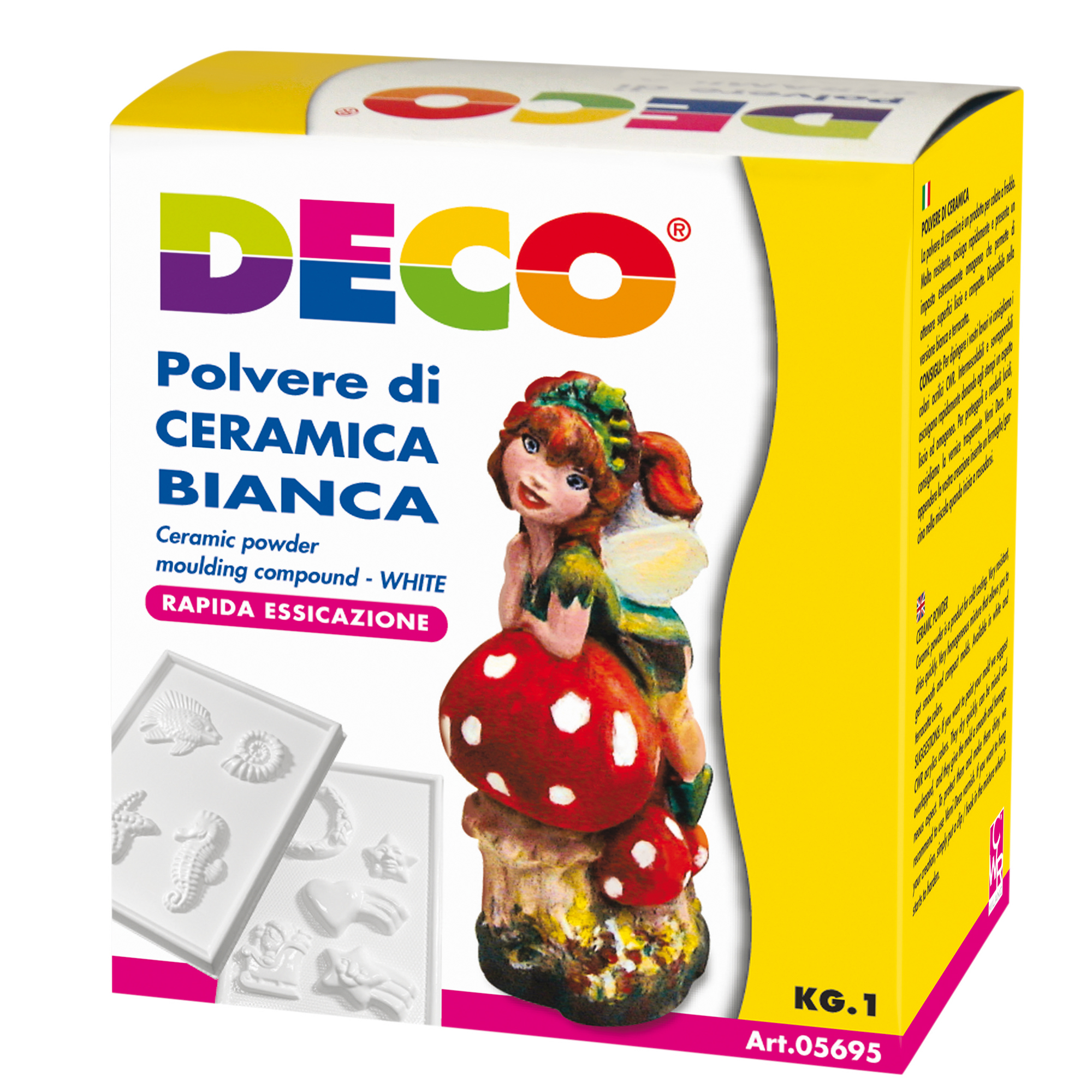 Polvere di ceramica bianca - 1 kg - Deco su