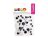 Occhietti adesivi ovali - misure assortite ovali - Deco - busta 50 pezzi