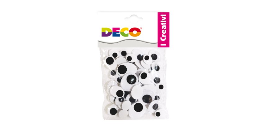 Occhietti adesivi ovali - misure assortite ovali - Deco - busta 50 pezzi