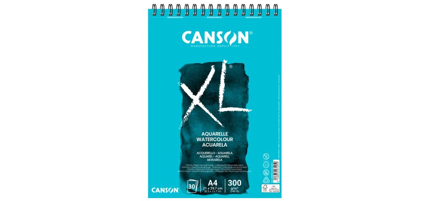 Album XL Aquarelle - A4 - 300 gr - 30 fogli - Canson