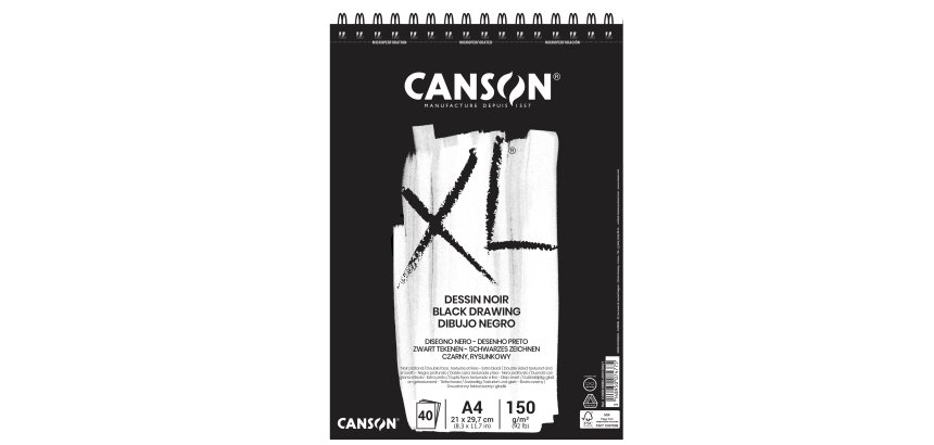 Album XL Dessin noir - A4 - 150 gr - 40 fogli - Canson