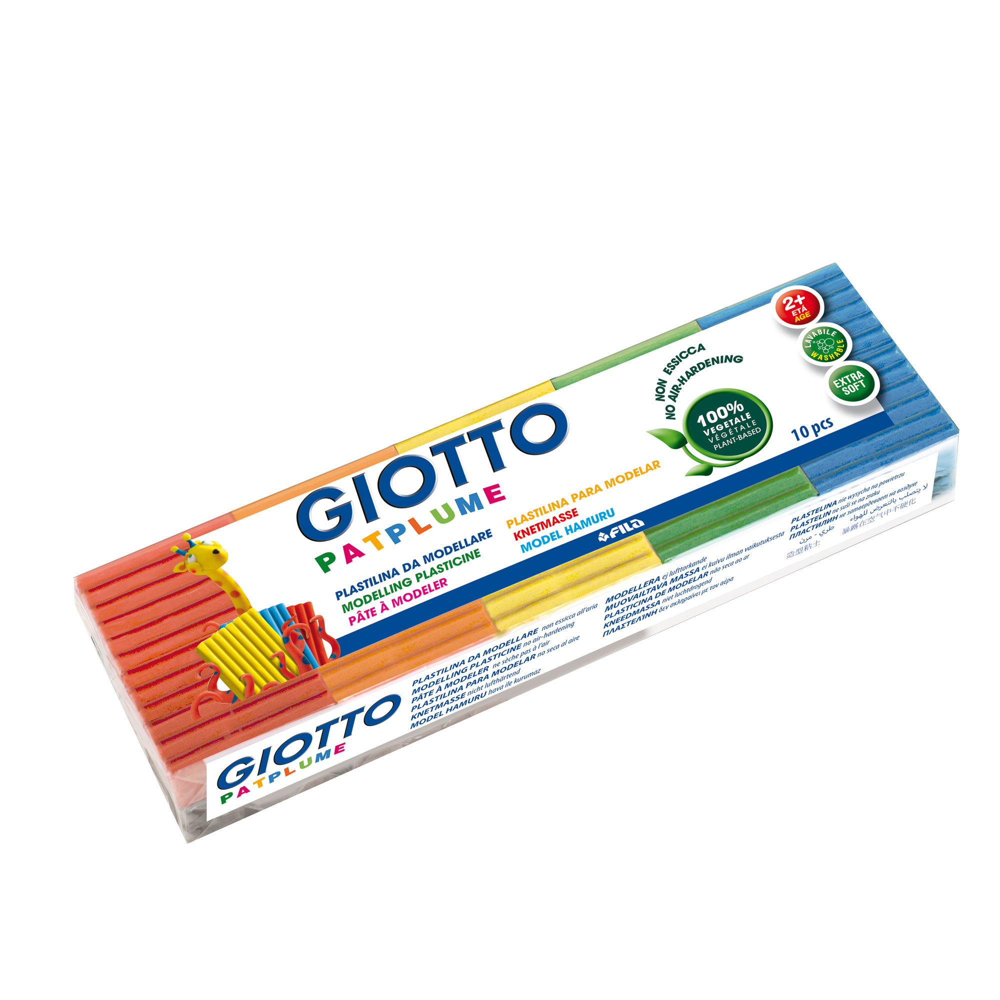 Patplume Plastilina – 1 Block Farbe Rot, 350 G, Knetmasse Für Kinder & Künstler