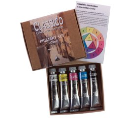 Colori a olio extrafini Primary Set - 20 ml - colori primari (nero, bianco inclusi) - Maimeri - set 5 pezzi