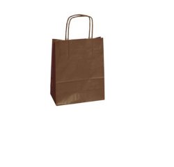 Shopper Twisted - maniglie cordino - 45  x 15 x 50 cm - carta kraft - marrone - Mainetti Bags - conf. 25 pezzi