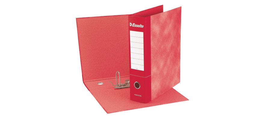 Registratore Essentials G72 - dorso 5 cm - commerciale 23 x 30 cm - rosso - Esselte