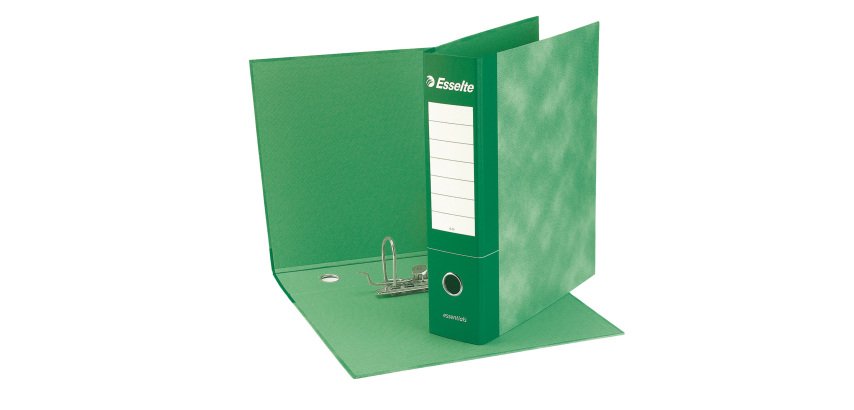 Registratore Essentials G72 - dorso 5 cm - commerciale 23 x 30 cm - verde - Esselte