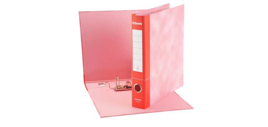 Registratore Essentials G74 - dorso 5 cm - protocollo 23 x 33 cm - rosso - Esselte