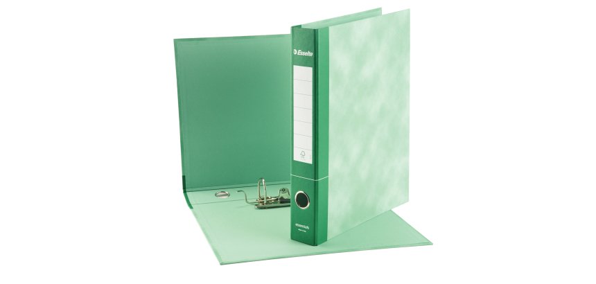 Registratore Essentials G74 - dorso 5 cm - protocollo 23 x 33 cm - verde - Esselte