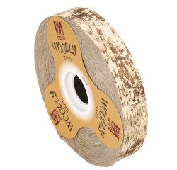 Rotolo nastro Woodly - corteccia/avorio - 24mm x 100mt - Bolis