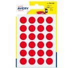 Avery PSA15R self-adhesive label Round Permanent Red 168 pc(s)