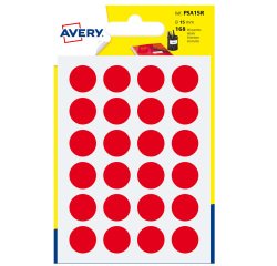 Avery PSA15R self-adhesive label Round Permanent Red 168 pc(s)