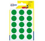 AVERY Bollini adesivi colorati in bustina Ø19mm, verdi, permanenti, scrivibili a mano, 6 fogli