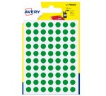 Avery PSA08V self-adhesive label Circle Permanent Green 490 pc(s)