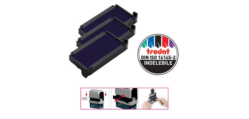 Tampone di ricambio 6/4910 - blu - Trodat  - conf. 3 pezzi