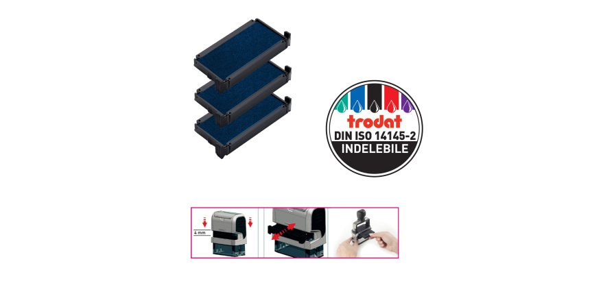 Trodat 1494 business stamp accessory Ink cartridge Blue
