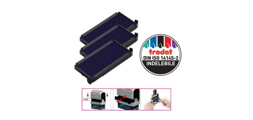 Tampone di ricambio 6/4913 - blu - Trodat - conf. da 3 pezzi