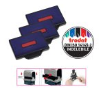 Tampone di ricambio 6/56/2 - blu/rosso - Trodat - conf. 3 pezzi