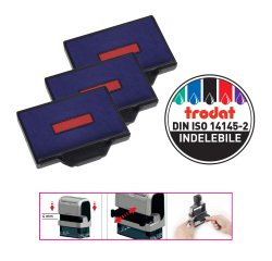 Tampone di ricambio 6/56/2 - blu/rosso - Trodat - conf. 3 pezzi