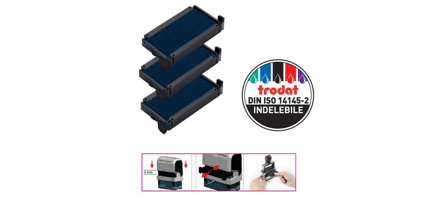 Tampone di ricambio 6/4911 - blu - Trodat - conf. 3 pezzi