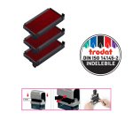 Tampone di ricambio 6/4912 - rosso - Trodat - conf. 3 pezzi