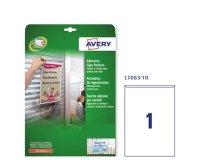 AVERY Tasche adesive in plastica per fogli formato A4, non stampabili, A4+ 221x304, 10 fogli