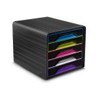 Cassettiera Smoove - 36 x 28,8 x 27 cm - 5 cassetti standard - nero/multicolore - Cep