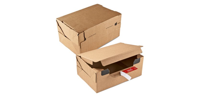 Scatola Return Box CP 069 - S - 28,2 x 19,1 x 9 cm - cartone - avana - ColomPac