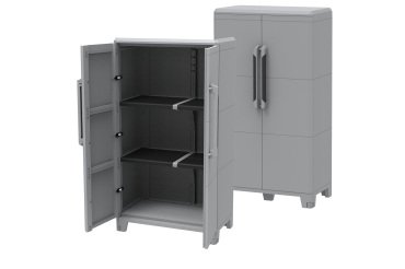 Armadio Transforming Modular 3 - 78 x 43,6 x 143 cm - PPL - grigio - Terry