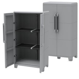 Armadio Transforming Modular 3 - 78 x 43,6 x 143 cm - PPL - grigio - Terry