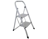 Scaletta Dalì - 2 gradini - acciaio verniciato - grigio chiaro - Marchetti