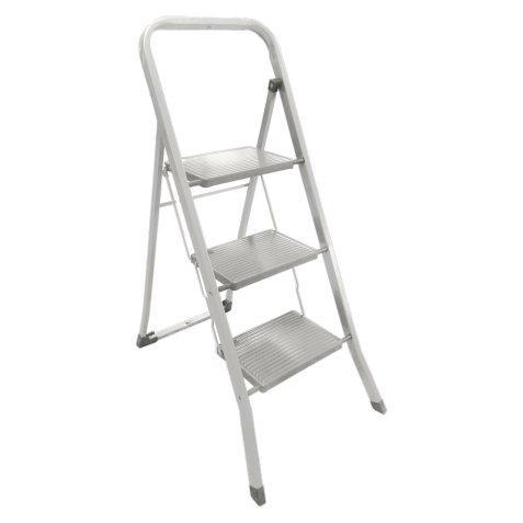 Scaletta Dalì - 3 gradini - acciaio verniciato - grigio - Marchetti