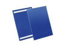 Buste identificative - con bande adesive - A4 verticale - blu - Durable - conf. 50 pezzi