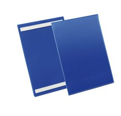 Buste identificative - con bande adesive - A4 verticale - blu - Durable - conf. 50 pezzi