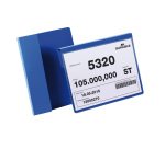 Buste identificative - con aletta pieghevole - A5 orizzontale - blu - Durable - conf. 50 pezzi