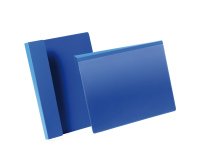 Buste identificative - con aletta pieghevole - A4 orizzontale - blu - Durable - conf. 50 pezzi