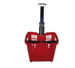 Cesto trolley - antiurto - 49,5 x 36,5 x 46 cm - 30 L - rosso - Printex
