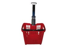 Cesto trolley - antiurto - 49,5 x 36,5 x 46 cm - 30 L - rosso - Printex