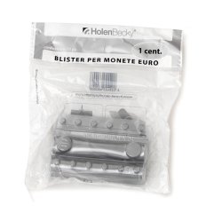 Portamonete - PVC - 1 cent - trasparente - HolenBecky - blister 20 pezzi