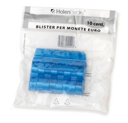 Portamonete - PVC - 10 cent - blu - HolenBecky - blister 20 pezzi