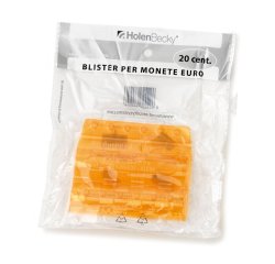 Portamonete - PVC - 20 cent - arancio - HolenBecky - blister 20 pezzi