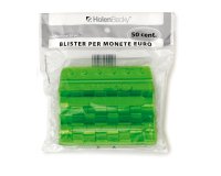 Portamonete - PVC - 50 cent - verde - HolenBecky - blister 20 pezzi