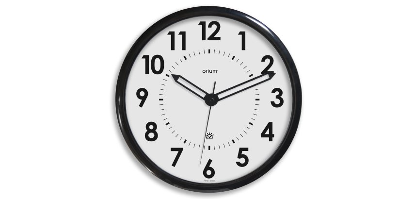 Orologio da parete Automatic DST Orion - con radiocontrollo - diametro 36 cm - bianco/nero - Cep