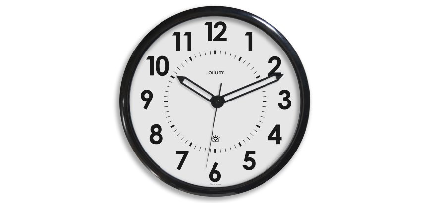 Orologio da parete Automatic DST Orion - con radiocontrollo - diametro 36 cm - bianco/nero - Cep