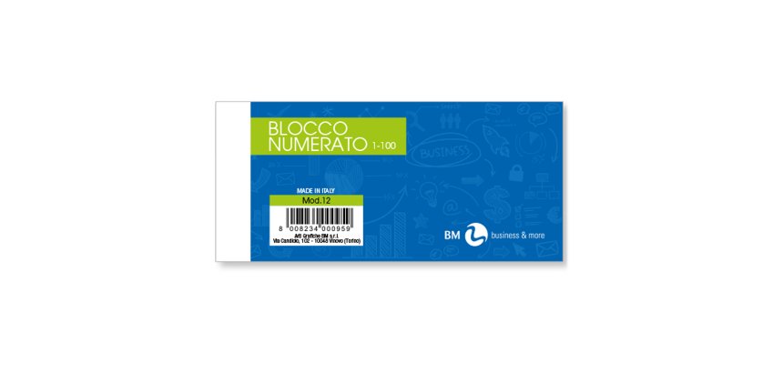 Blocco numerato (1/100) - colori assortiti - 13 x 6 cm - BM