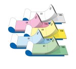 Blocco numerato (1/100) - colori assortiti - 13 x 6 cm - BM