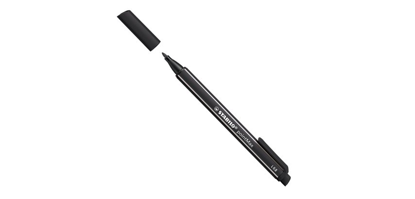 Pennarello PointMax punta feltro - punta 0,8mm - nero - Stabilo