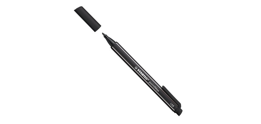 Pennarello PointMax punta feltro - punta 0,8mm - nero - Stabilo