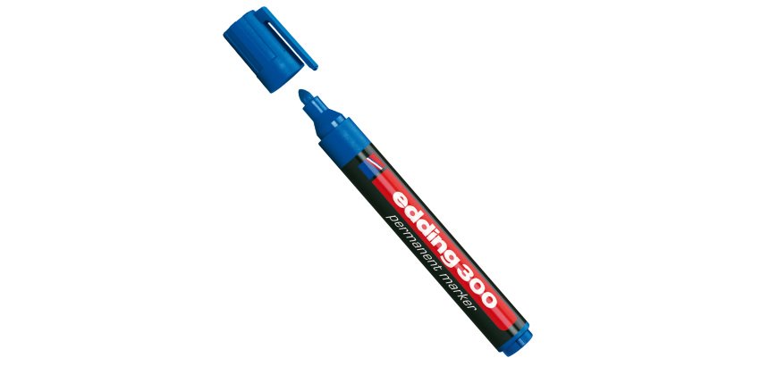 Marcatore permanente 300 - punta conica - da 1,5 a 3 mm - blu - Edding